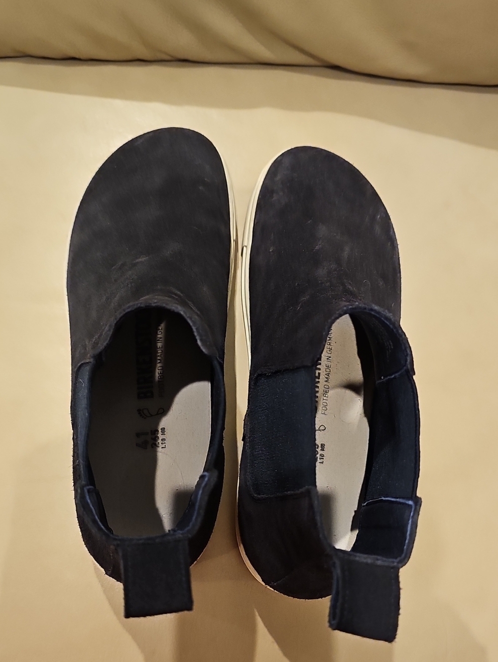 Birkenstock Navy Suede Slip-On Boots